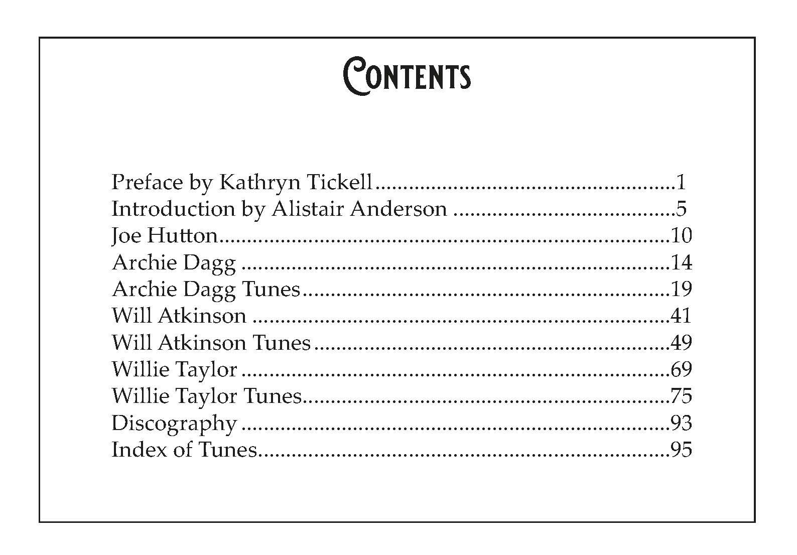 THE SHEPHERDS: table of contents