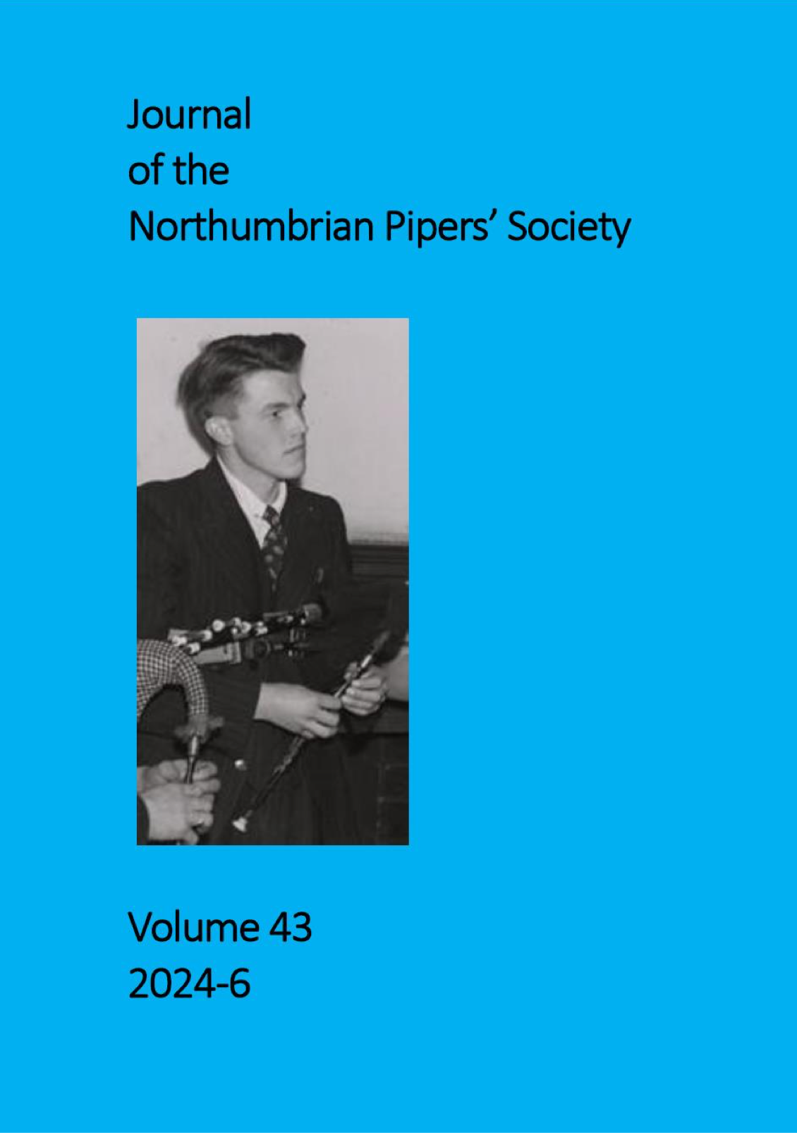 Front page of Journal of the Northumbrian Pipers' Society Vol 43 2024-6
